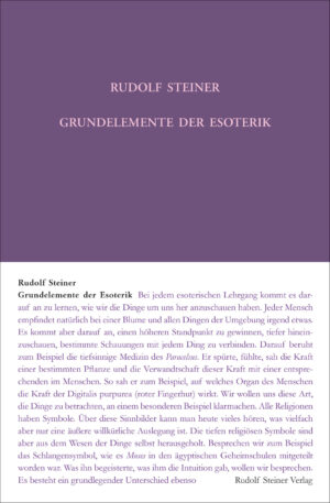 Rudolf Steiner: Grundelemente der Esoterik